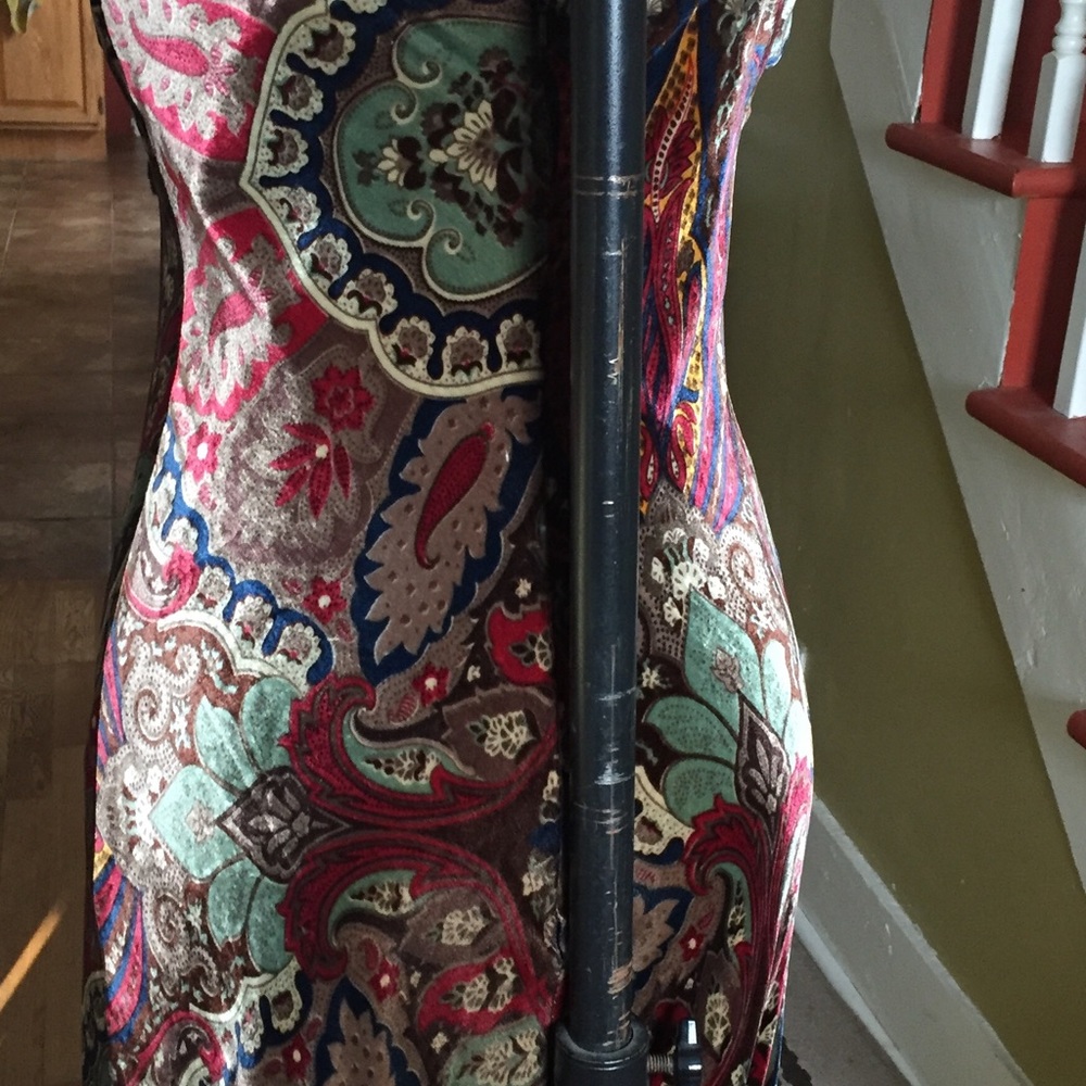 Beautiful Ralph Lauren Paisley velvet formal dress - Picture 4 of 5